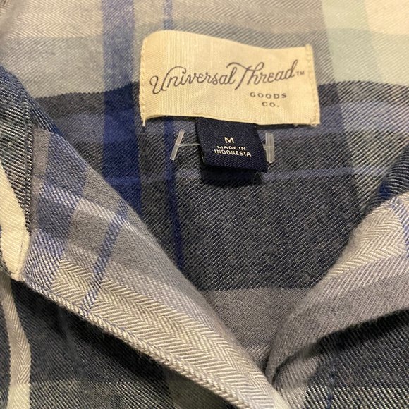 Checked Blue Button Up - Picture 3 of 5